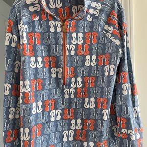 Crown & Ivy beach long sleeve 1/2 zip pullover